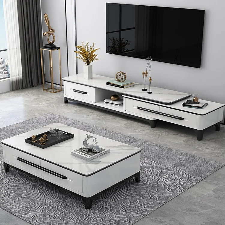 Rock plate coffee table TV stand combination solid wood wall cabinet modern simple light luxury stretchable home TV cabinet
Rock plate coffee table TV stand combination solid wood wall cabinet modern simple light luxury stretchable home TV cabinet