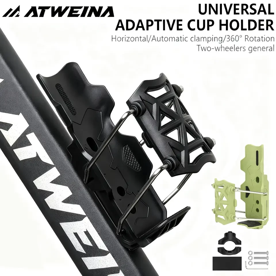 ATWEINA Bike Water Bottle Cage with Auto-Clamp Lock 360° Rotation Anti-Slip Holder Universal for 32-90mm Bottles
ATWEINA Bike Water Bottle Cage with Auto-Clamp Lock 360° Rotation Anti-Slip Holder Universal for 32-90mm Bottles