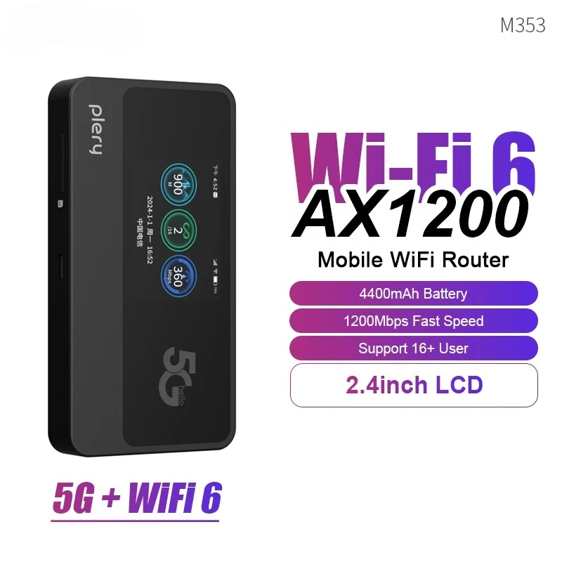 4G/5G мобильный Wi-Fi-маршрутизатор 1200 Мбит/с 4G LTE беспроводной маршрутизатор портативный карманный модем MiFi мобильная точка доступа Wi-Fi со слотом для SIM-карты
4G/5G мобильный Wi-Fi-маршрутизатор 1200 Мбит/с 4G LTE беспроводной маршрутизатор портативный карманный модем MiFi мобильная точка доступа Wi-Fi со слотом для SIM-карты