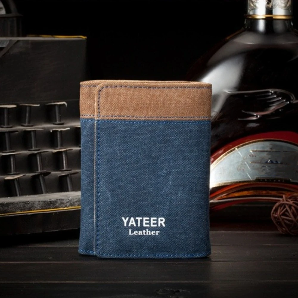 High Quality Canvas Triple Fold Wallet Retro Color Contrast Men's Short Wallet Multi-function Casual ID Card Bag Travel
High Quality Canvas Triple Fold Wallet Retro Color Contrast Men's Short Wallet Multi-function Casual ID Card Bag Travel