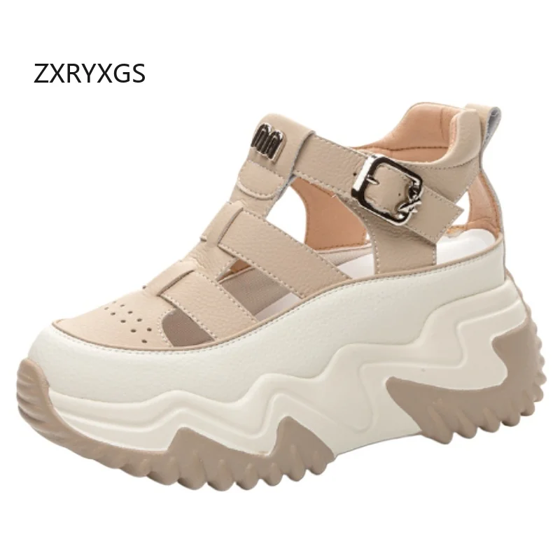 ZXRYXGS Summer Thick Bottom Increase Shoes High Heel Sandals 2025 New Round Toe Hollow Women Real Leather Sandals Trendy Shoes
ZXRYXGS Summer Thick Bottom Increase Shoes High Heel Sandals 2025 New Round Toe Hollow Women Real Leather Sandals Trendy Shoes