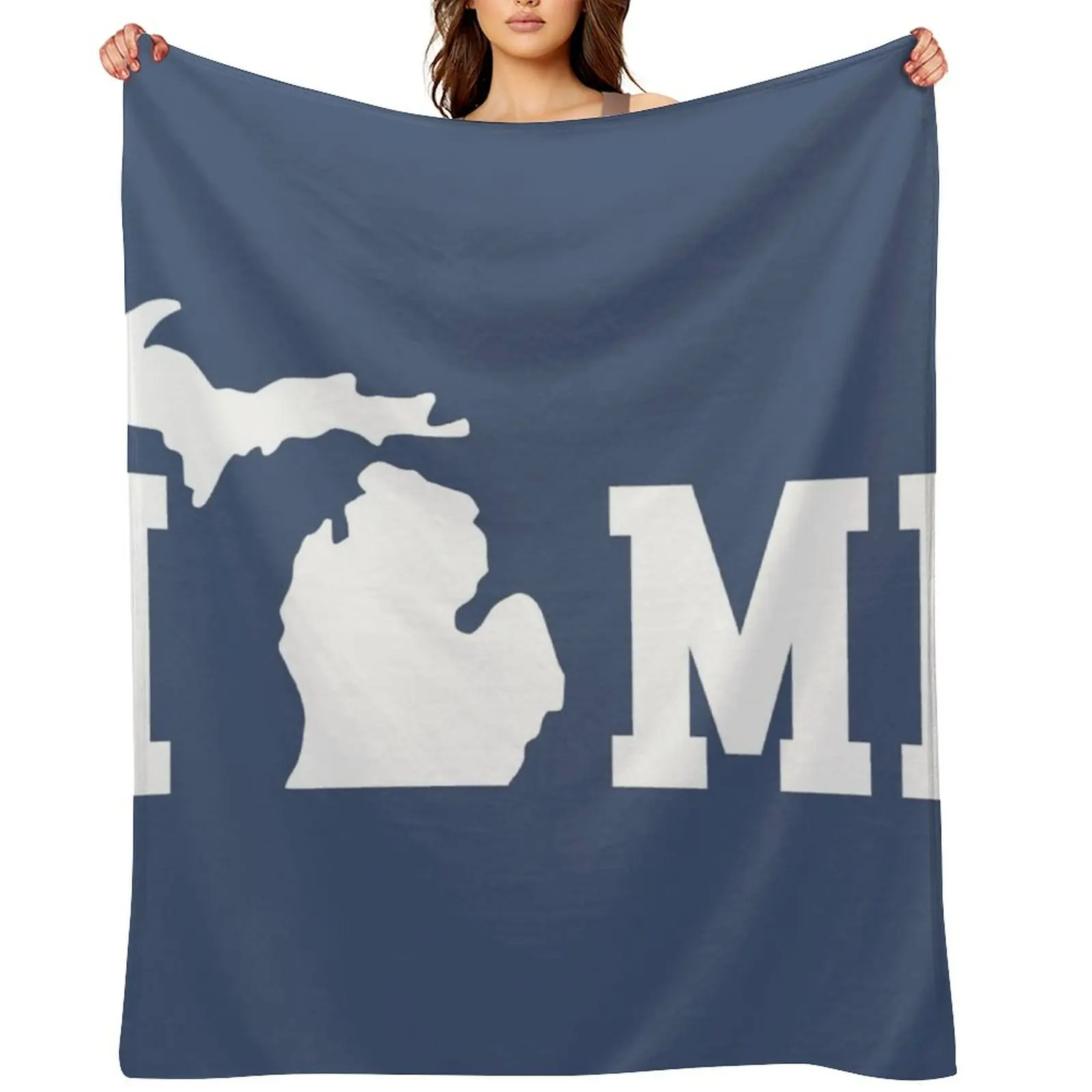 Michigan is Home - All White Throw Blanket decorative Sofas Soft Plaid Blankets 
Michigan is Home - All White Throw Blanket decorative Sofas Soft Plaid Blankets