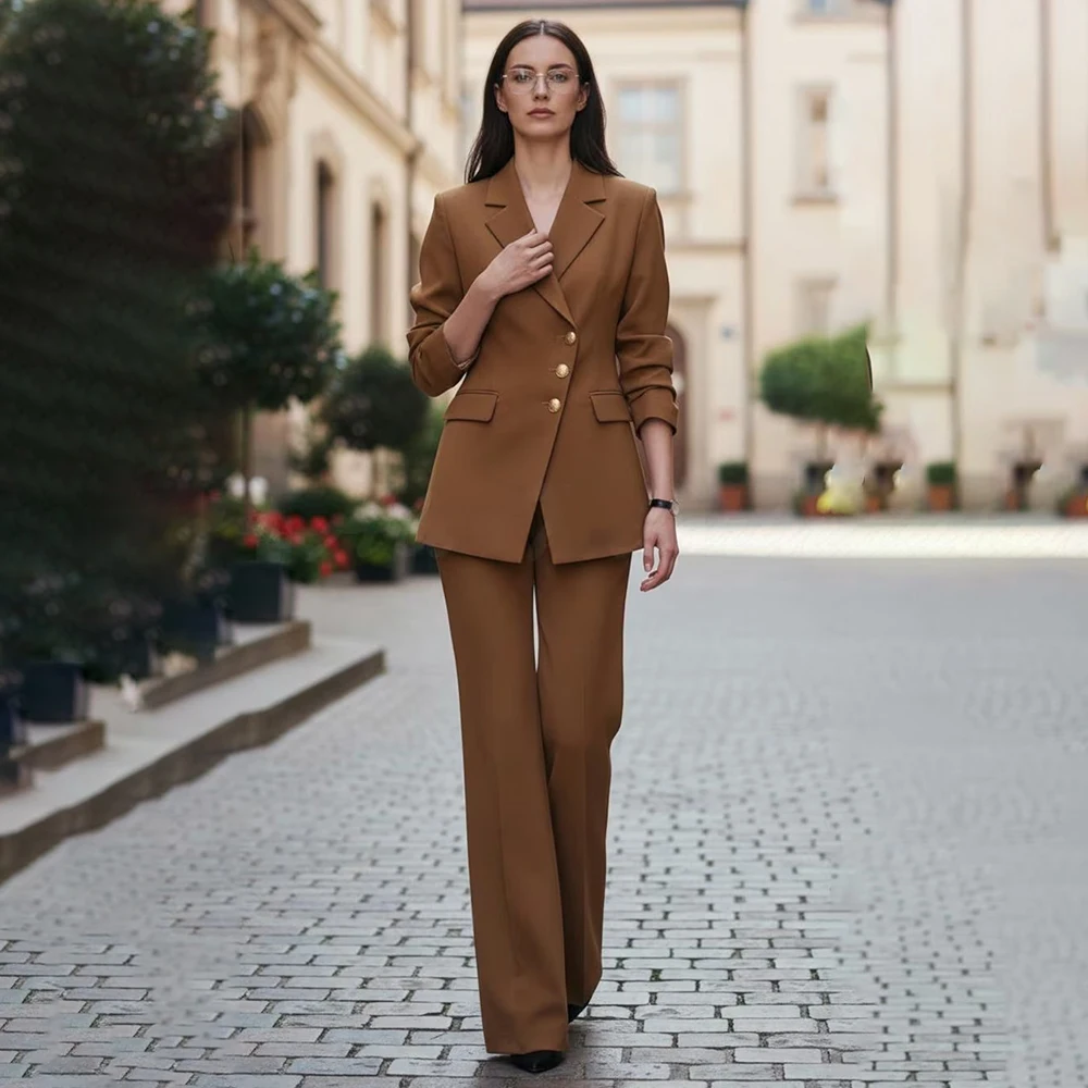Breathable Fabric Women's Suits Fashion Single Breasted Notch Lapel Slim Fit Blazer Customized 2 Piece Jacket Pants Outfits
Breathable Fabric Women's Suits Fashion Single Breasted Notch Lapel Slim Fit Blazer Customized 2 Piece Jacket Pants Outfits