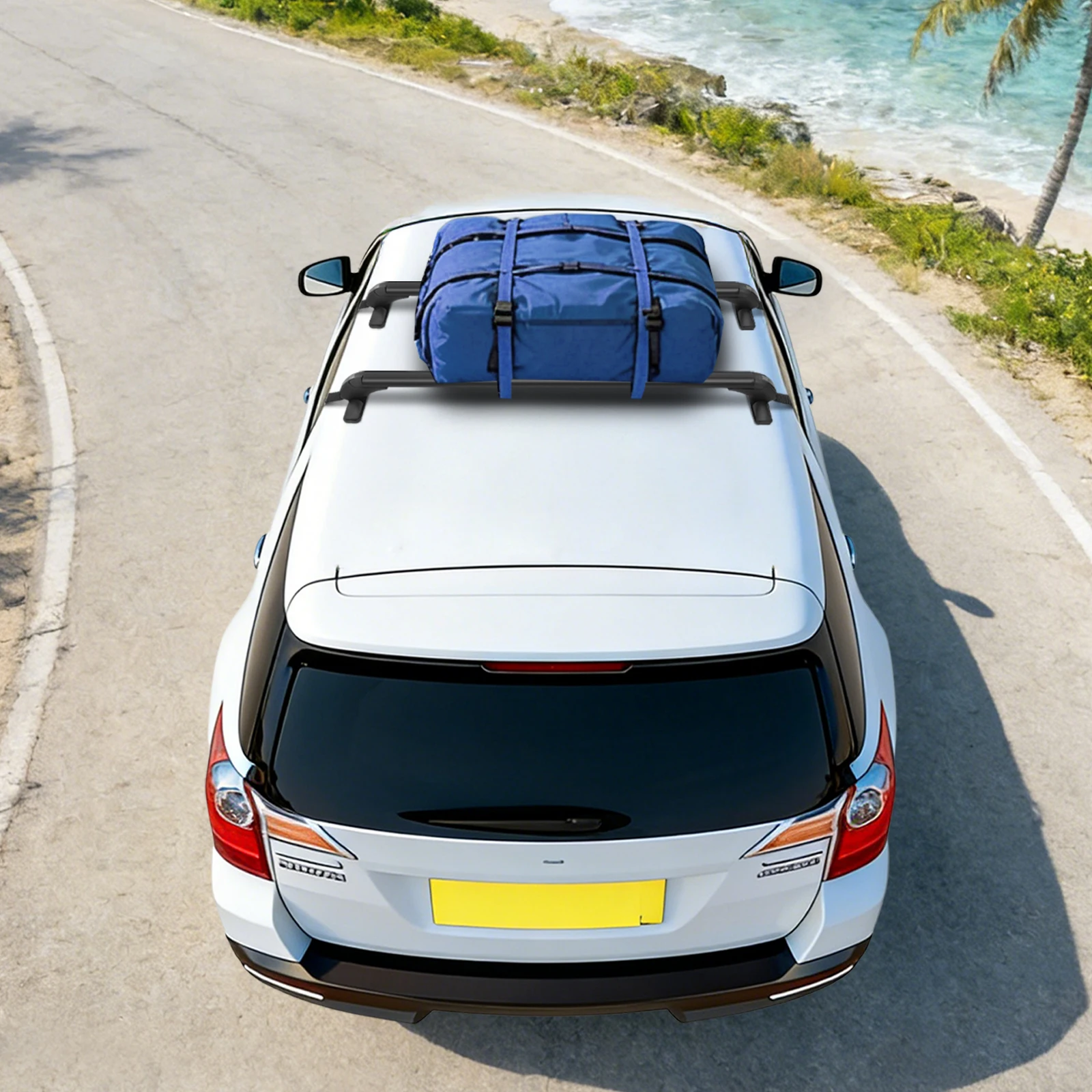 Universal 100cm Car Roof Rack Cross Bars with Lock Black Aluminum Anti-Theft Luggage Carrier 75kg Static Load 45kg Dynamic Load Non-Destructive Installation for 4/5 Door Cars Roof Top Cargo Box Bike Kayak Ski Holder
Universal 100cm Car Roof Rack Cross Bars with Lock Black Aluminum Anti-Theft Luggage Carrier 75kg Static Load 45kg Dynamic Load Non-Destructive Installation for 4/5 Door Cars Roof Top Cargo Box Bike Kayak Ski Holder
