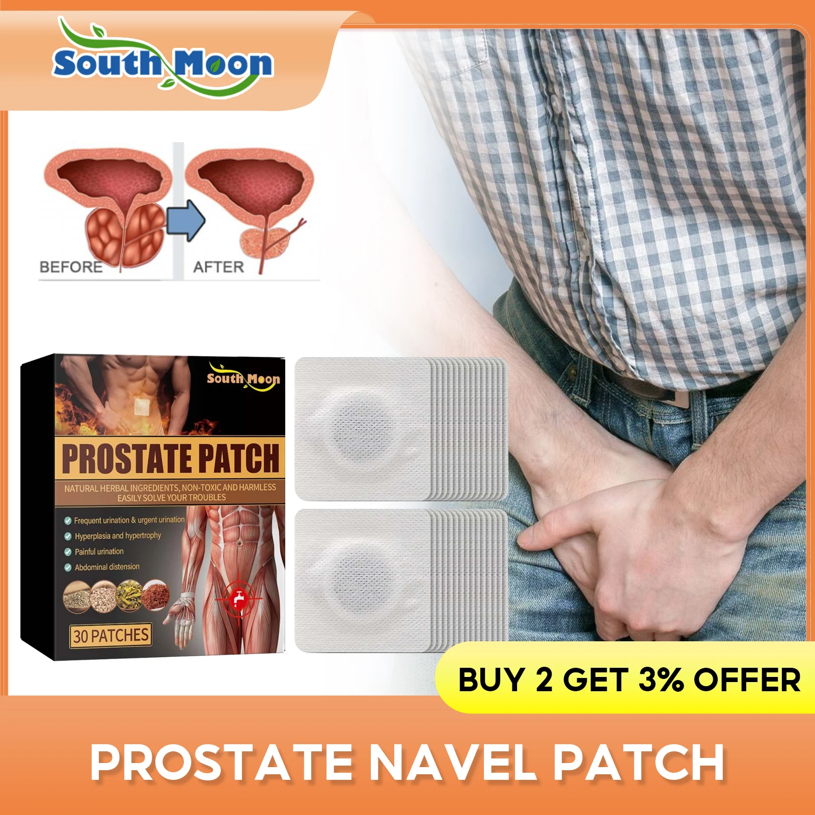 Prostate Patch Relief Urethritis Improve Urologic Discomfort Man Health Care Prostatitis Treatment Medical Navel Plaster 30pcs
Prostate Patch Relief Urethritis Improve Urologic Discomfort Man Health Care Prostatitis Treatment Medical Navel Plaster 30pcs