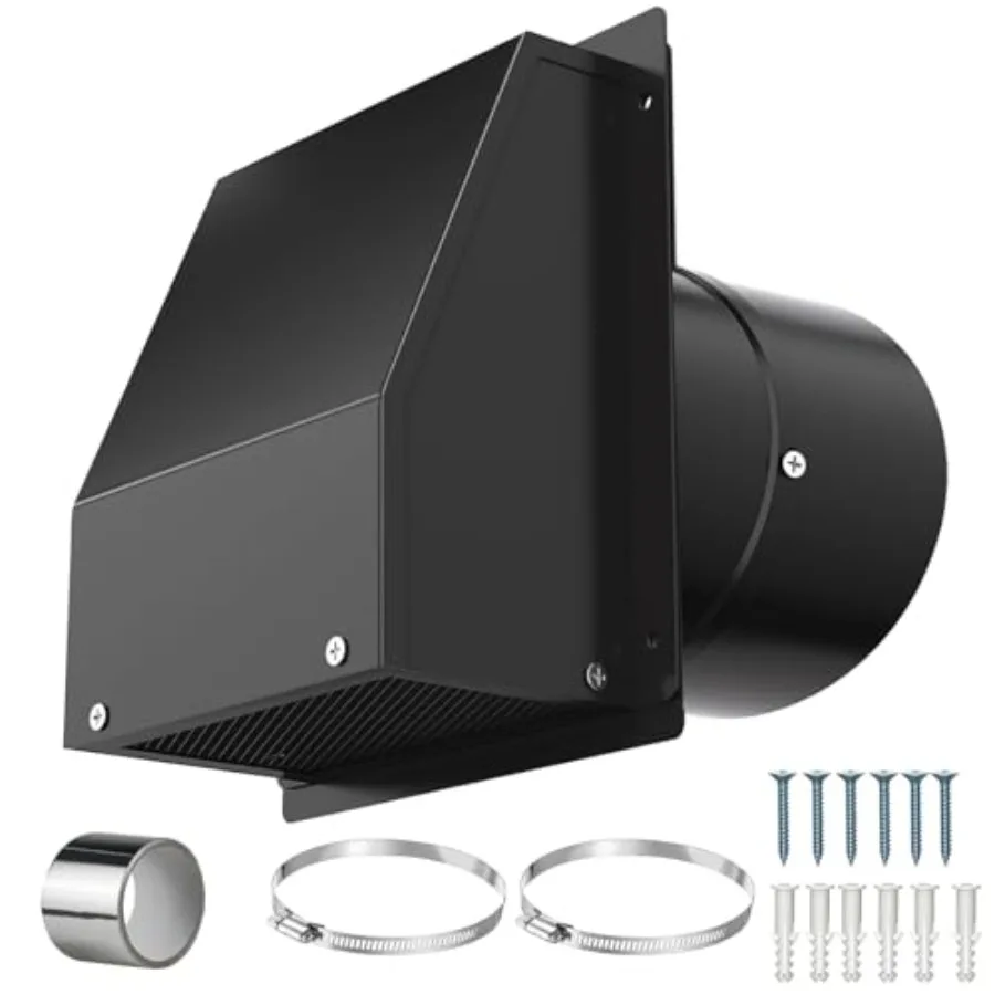 Hooded Wall Vent Cover with Damper - Galvanized Steel, Easy Clean Screen, for Dryer Vent, Range Hood, Bathroom Exhaust Fan - cl
Hooded Wall Vent Cover with Damper - Galvanized Steel, Easy Clean Screen, for Dryer Vent, Range Hood, Bathroom Exhaust Fan - cl