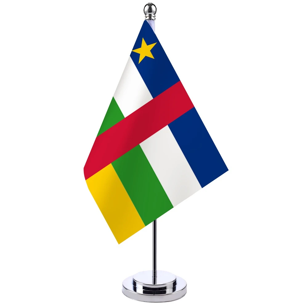 14x21cm Office Desk Flag Banner Boardroom Table Stand Pole The Central African National Flag Set Meeting Room Decoration
14x21cm Office Desk Flag Banner Boardroom Table Stand Pole The Central African National Flag Set Meeting Room Decoration
