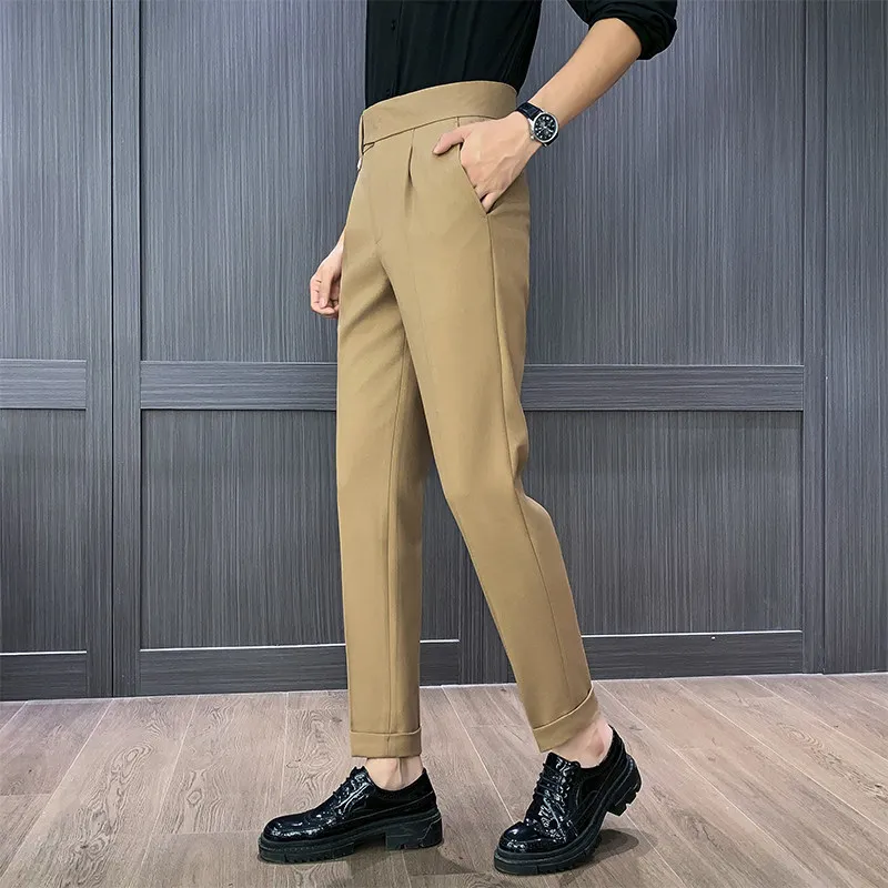 Naples High Waist Straight Pants Men Clothing 2026 New Business Casual Formal Wear Men's Suit Pants Dress Slim Fit Top Quality
Naples High Waist Straight Pants Men Clothing 2026 New Business Casual Formal Wear Men's Suit Pants Dress Slim Fit Top Quality