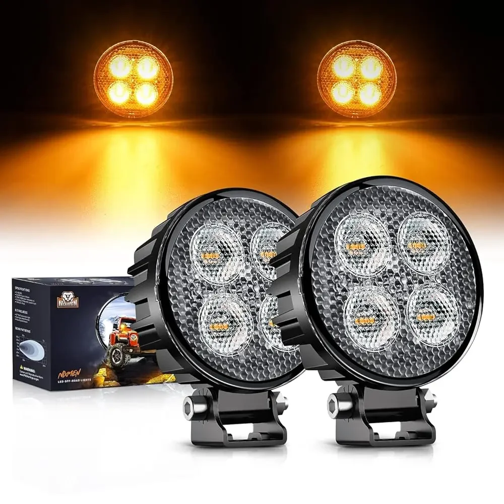 Free Shipping - 2PCS 3Inch 12W Amber Round LED Yellow Work Pods Driving Light 90° Flood Beam Built-in EMC Offroad Side Fog Light
Free Shipping - 2PCS 3Inch 12W Amber Round LED Yellow Work Pods Driving Light 90° Flood Beam Built-in EMC Offroad Side Fog Light