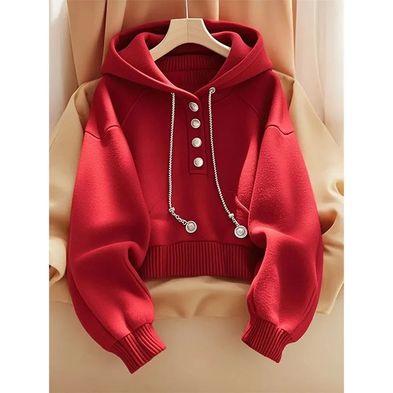 Ankela Red Retro Premium Hoodie Pullover Top For Women 2025 New Spring Autumn Loose Wind Red Hooded Hoodie Sportswear Female
Ankela Red Retro Premium Hoodie Pullover Top For Women 2025 New Spring Autumn Loose Wind Red Hooded Hoodie Sportswear Female