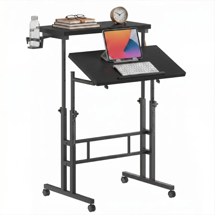 23.6 inch Mobile Standing Desk Adjustable Height Rolling Computer Desk for Home Office Portable Treadmill Sit Stand Workstation
23.6 inch Mobile Standing Desk Adjustable Height Rolling Computer Desk for Home Office Portable Treadmill Sit Stand Workstation