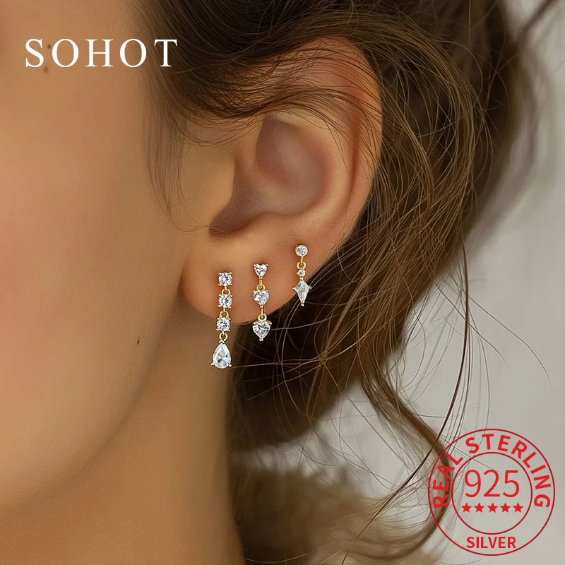 1 Pcs Real 925 Sterling Silver Pearl Star Zircon Chain Mini Stud Earrings for Charm Women Geometric Fine Jewelry Accessories
1 Pcs Real 925 Sterling Silver Pearl Star Zircon Chain Mini Stud Earrings for Charm Women Geometric Fine Jewelry Accessories