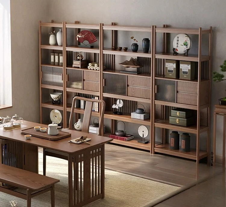 PYJ Solid Wood New Chinese Tea Room Display Cabinet Living Room Duobao Pavilion Office Shelf
PYJ Solid Wood New Chinese Tea Room Display Cabinet Living Room Duobao Pavilion Office Shelf