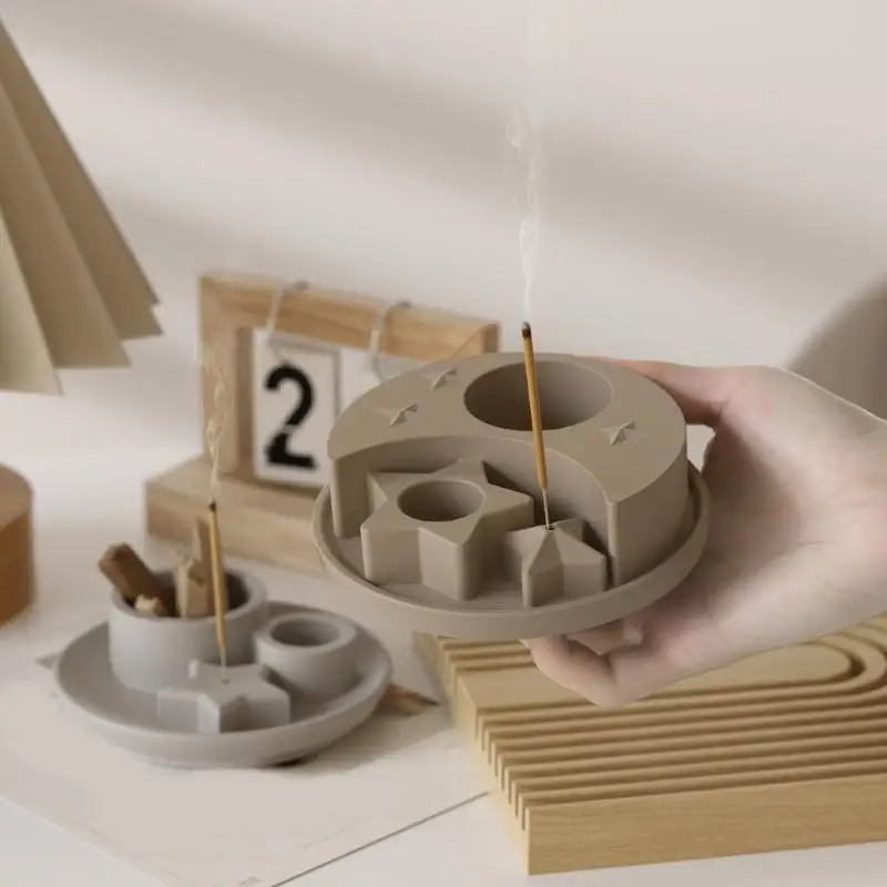 652F Элегантная силиконовая форма в виде луны и звезды для подставки для свечей и подставки для благовоний
652F Элегантная силиконовая форма в виде луны и звезды для подставки для свечей и подставки для благовоний