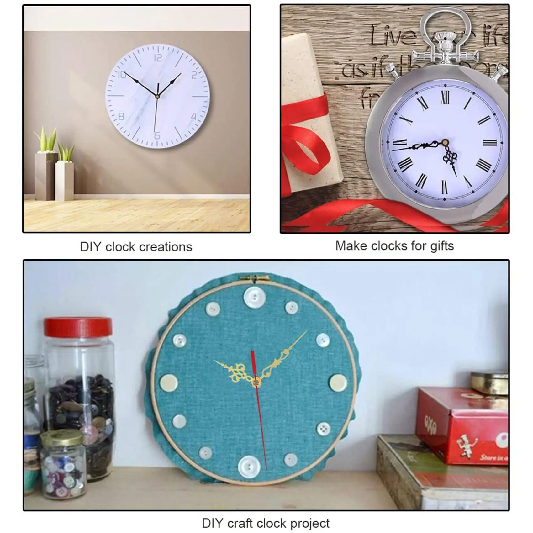 3Pcs Long Shaft Quartz Clock Movement Mechanism with 5 Pairs Hands and Numerals Kit DIY Clock Parts Replacement 31mm TQ
3Pcs Long Shaft Quartz Clock Movement Mechanism with 5 Pairs Hands and Numerals Kit DIY Clock Parts Replacement 31mm TQ