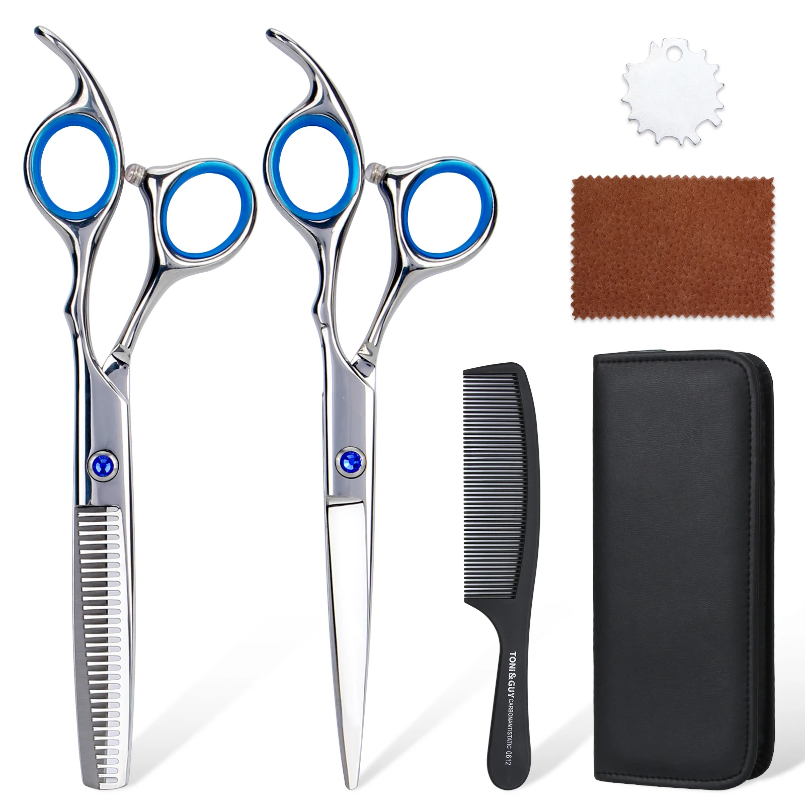 Barber Scissors 28 Combo 6 Inch 17.2cm 6cr13 Blue Set Hair Scissors Professional Barber Machines On Sale
Barber Scissors 28 Combo 6 Inch 17.2cm 6cr13 Blue Set Hair Scissors Professional Barber Machines On Sale