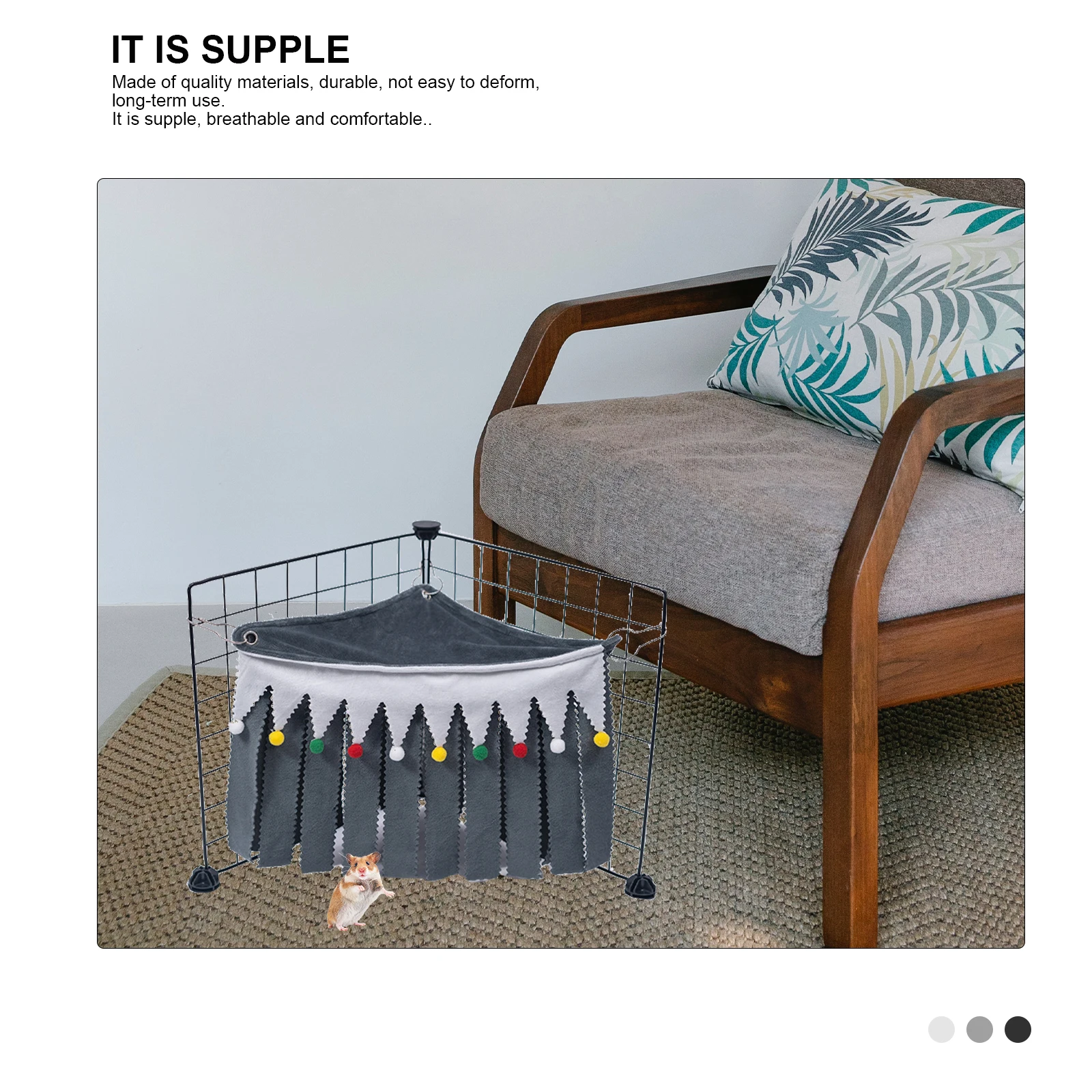 1 set Premium Hammock Pet Shelter Cozy Nest Comfortable Hideout Grey Cage Tent Stress Relief Play Area Sturdy Pet Supplies Easy
1 set Premium Hammock Pet Shelter Cozy Nest Comfortable Hideout Grey Cage Tent Stress Relief Play Area Sturdy Pet Supplies Easy