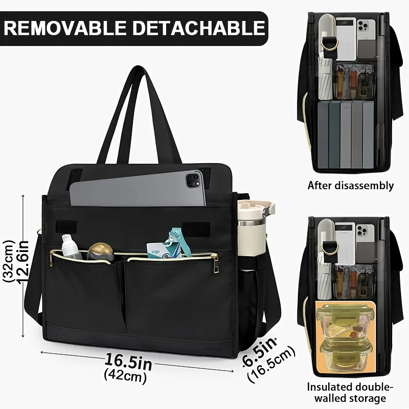 Oxford Lunch Bag for Women, Laptop Compartment, Large Insulated Tote Bag with Side Pockets for Nurses Teachers Outdoor Activitie
Oxford Lunch Bag for Women, Laptop Compartment, Large Insulated Tote Bag with Side Pockets for Nurses Teachers Outdoor Activitie