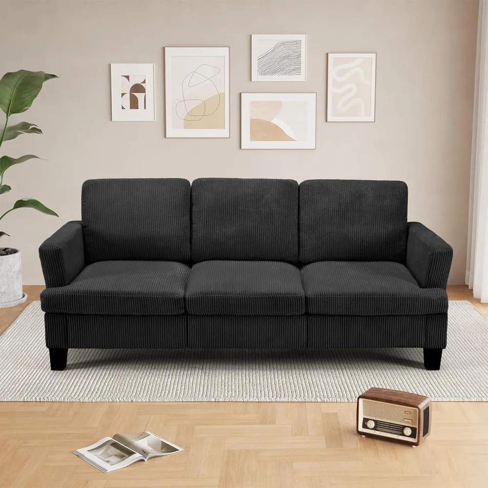 3 Seater Couch, Modern Comfy 3 Seater Sofa with Deep Seat & Washable Cover, Upholstered Corduroy Couch with Cozy Armrests
3 Seater Couch, Modern Comfy 3 Seater Sofa with Deep Seat & Washable Cover, Upholstered Corduroy Couch with Cozy Armrests