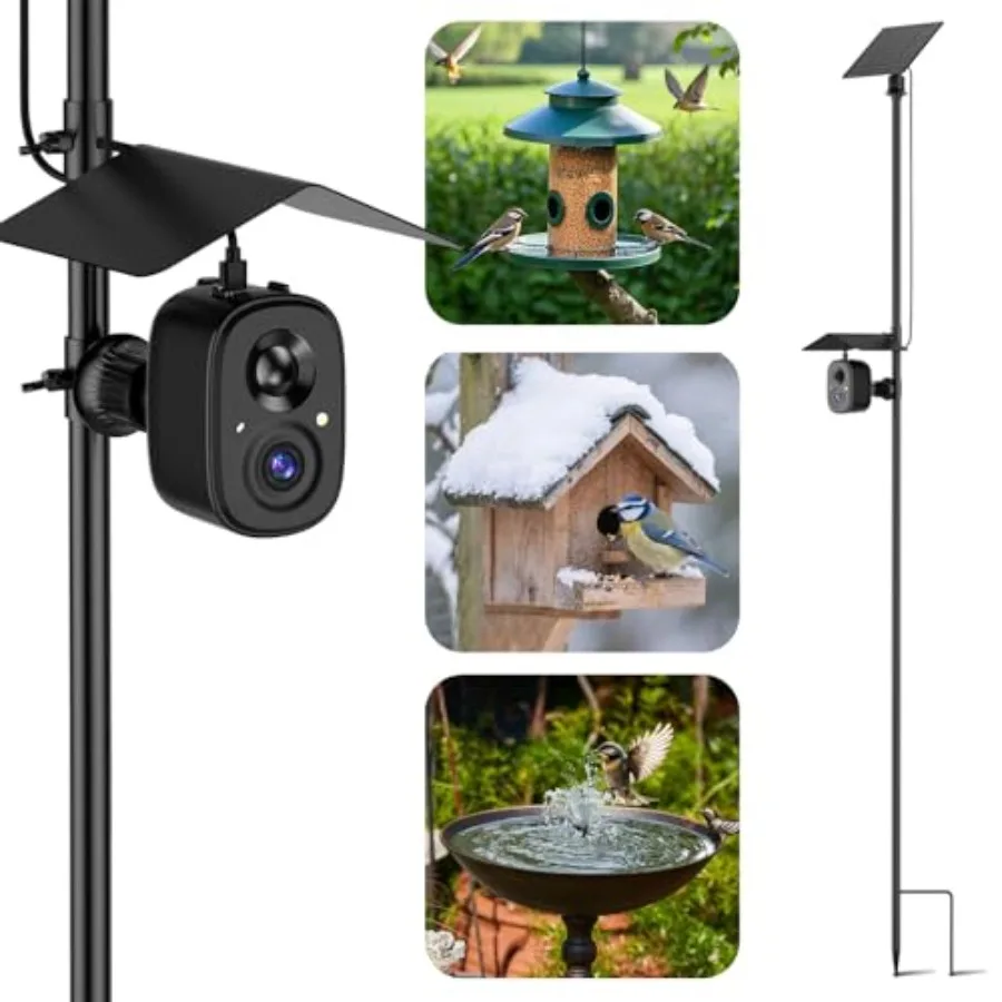 【Spot goods】Smart Bird Feeder Camera Solar Powered with Pole 2.5K HD Birdwatching Live Video Auto Capture AI Identification and
【Spot goods】Smart Bird Feeder Camera Solar Powered with Pole 2.5K HD Birdwatching Live Video Auto Capture AI Identification and