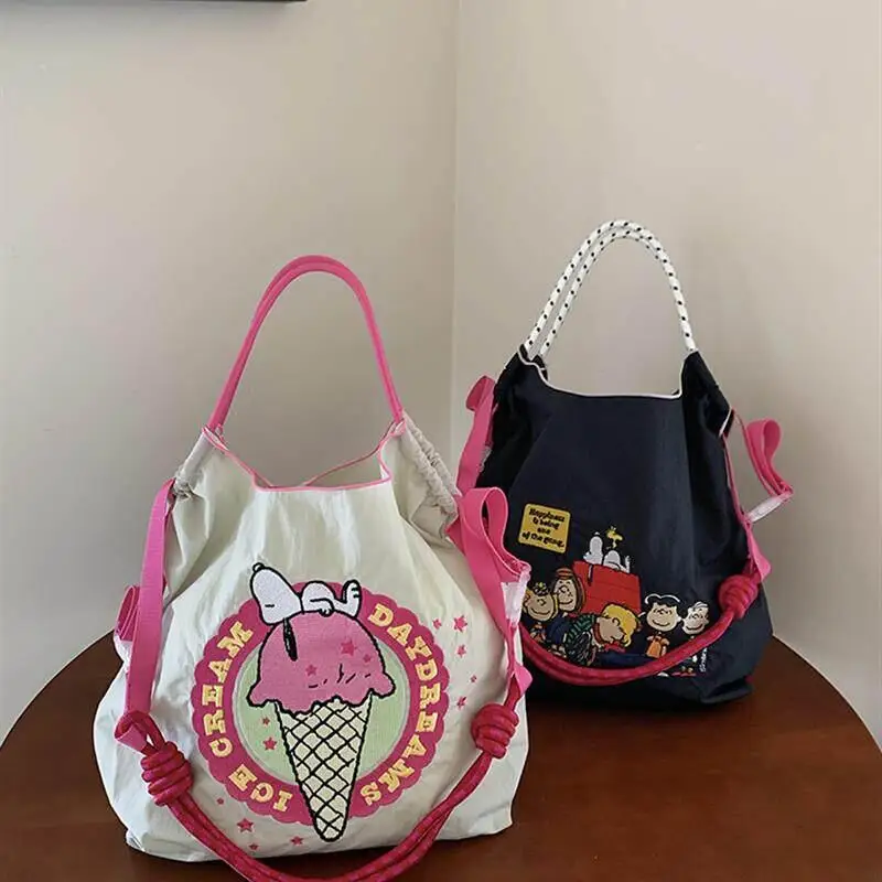 Japan Snoopy Embroidery Eco Friendly Tote Bag Adjustable Crossbody Shoulder Purse Cute Cartoon Commuter Reusable Shopping Bag
Japan Snoopy Embroidery Eco Friendly Tote Bag Adjustable Crossbody Shoulder Purse Cute Cartoon Commuter Reusable Shopping Bag