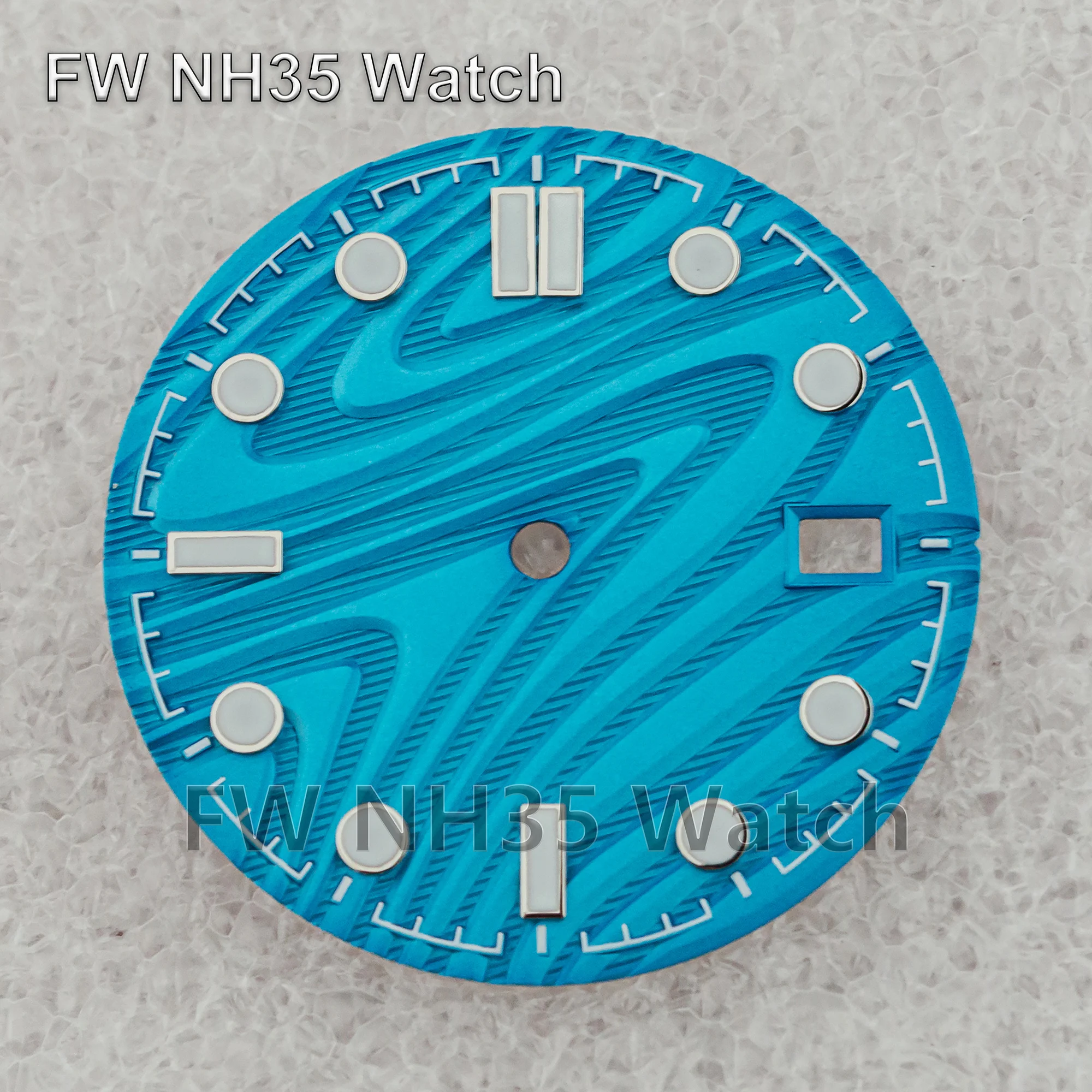 31mm Watch Dial for Seamaster 300 Fit NH35 Automatic Movement Wave Pattern Watch Face DIY Watch Accessories Luminous Watch Dial
31mm Watch Dial for Seamaster 300 Fit NH35 Automatic Movement Wave Pattern Watch Face DIY Watch Accessories Luminous Watch Dial