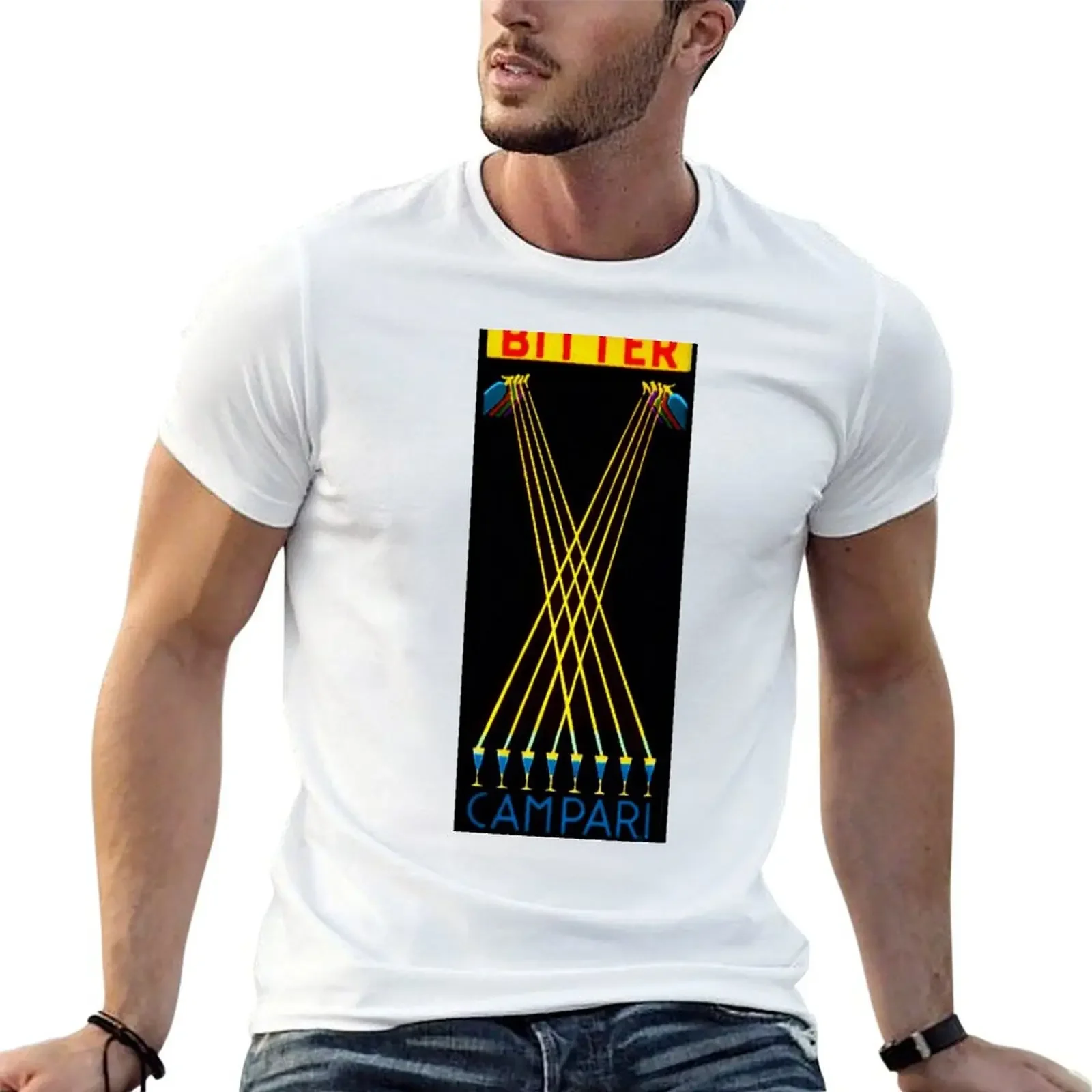 Extremely Rare 1920's Blue Motif Bitter Campari Lithographic Print T-Shirt T-shirts oversize tops mens funny t shirts
Extremely Rare 1920's Blue Motif Bitter Campari Lithographic Print T-Shirt T-shirts oversize tops mens funny t shirts