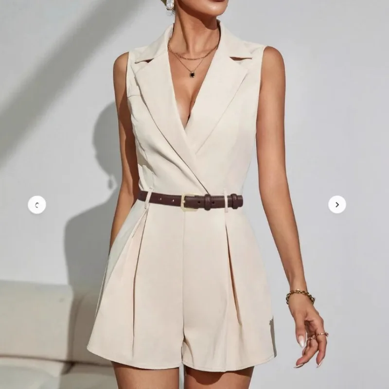 New Women's Suit Jumpsuit Spring Summer Pleated Short Wide-leg Jumpsuit Fashion Female Casual Sleeveless Sports Jumpsuit Shorts
New Women's Suit Jumpsuit Spring Summer Pleated Short Wide-leg Jumpsuit Fashion Female Casual Sleeveless Sports Jumpsuit Shorts