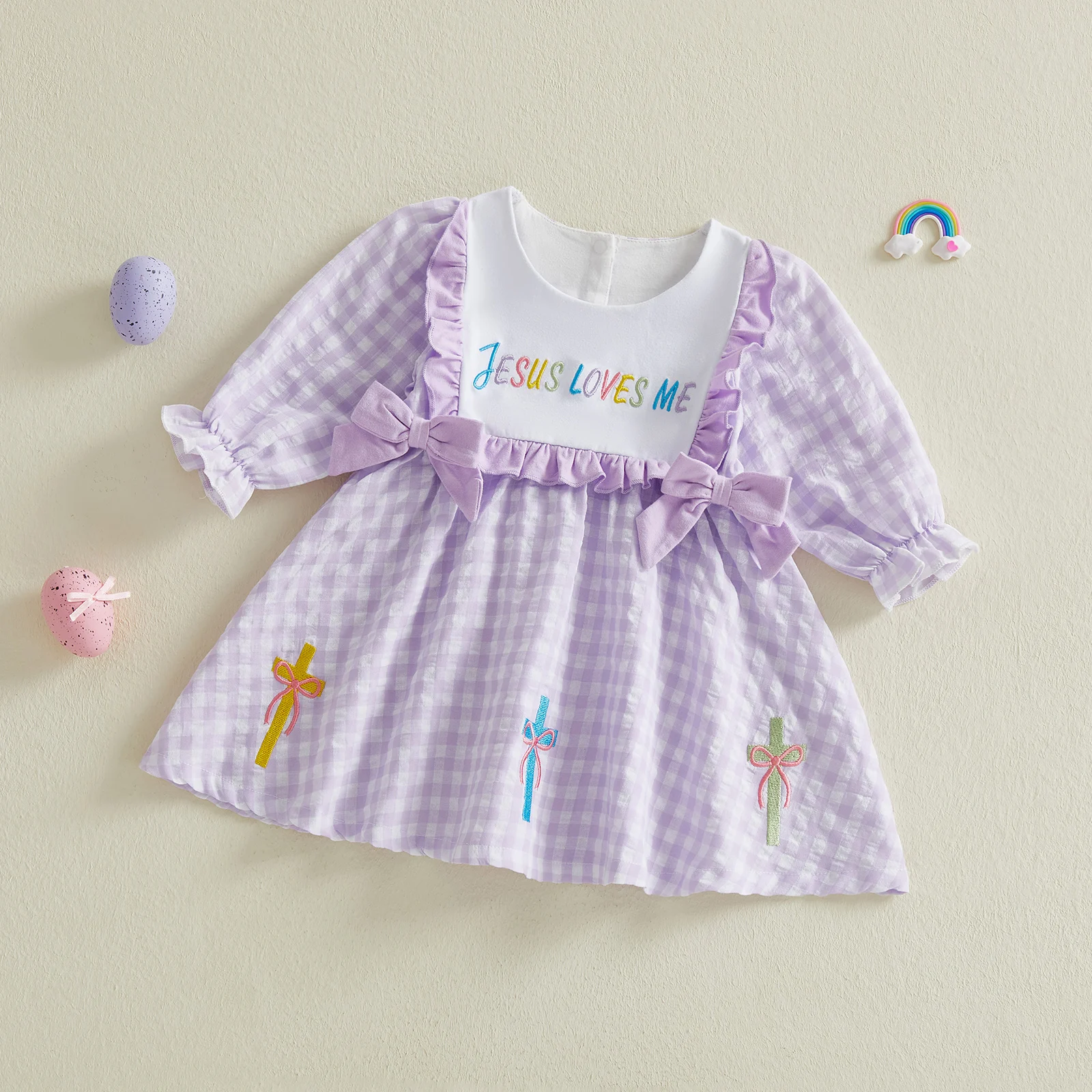 Платье для новорожденных девочек, весеннее, в клетку, с пышными длинными рукавами, хлопковое, с круглым вырезом, с вышивкой и бантом, одежда
Платье для новорожденных девочек, весеннее, в клетку, с пышными длинными рукавами, хлопковое, с круглым вырезом, с вышивкой и бантом, одежда