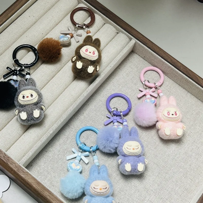 LABUBU Keychain Flocking Doll Couple Keyring Cute Cartoon Creative Bowknot Mobile Phone Bag Pendant Backpack Decoration Gifts
LABUBU Keychain Flocking Doll Couple Keyring Cute Cartoon Creative Bowknot Mobile Phone Bag Pendant Backpack Decoration Gifts