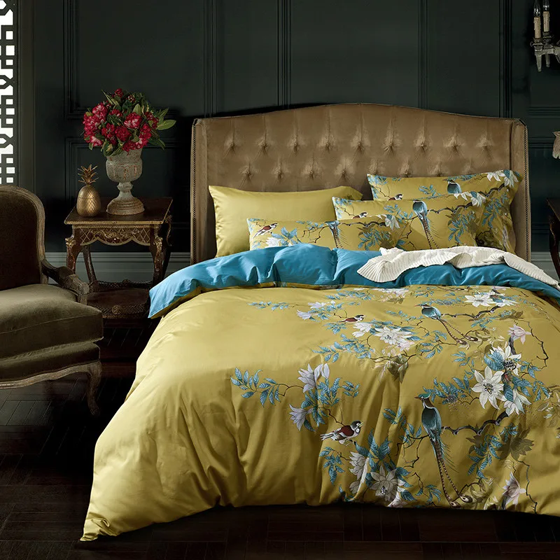 Luxury 600TC Egyptian Cotton Bedding Set, Bird Plant Flowers, Digital Printing, Duvet Cover, Bed Linen, Fitted Sheet, Pillowcase
Luxury 600TC Egyptian Cotton Bedding Set, Bird Plant Flowers, Digital Printing, Duvet Cover, Bed Linen, Fitted Sheet, Pillowcase