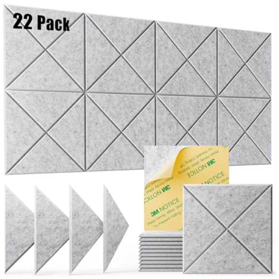 Acoustic Panels Self-Adhesive, 12"X 12"X 0.4"Sound Proof Foam Panels, Soundproof Wall Panels High Density, Acoustic Panels Soun
Acoustic Panels Self-Adhesive, 12"X 12"X 0.4"Sound Proof Foam Panels, Soundproof Wall Panels High Density, Acoustic Panels Soun