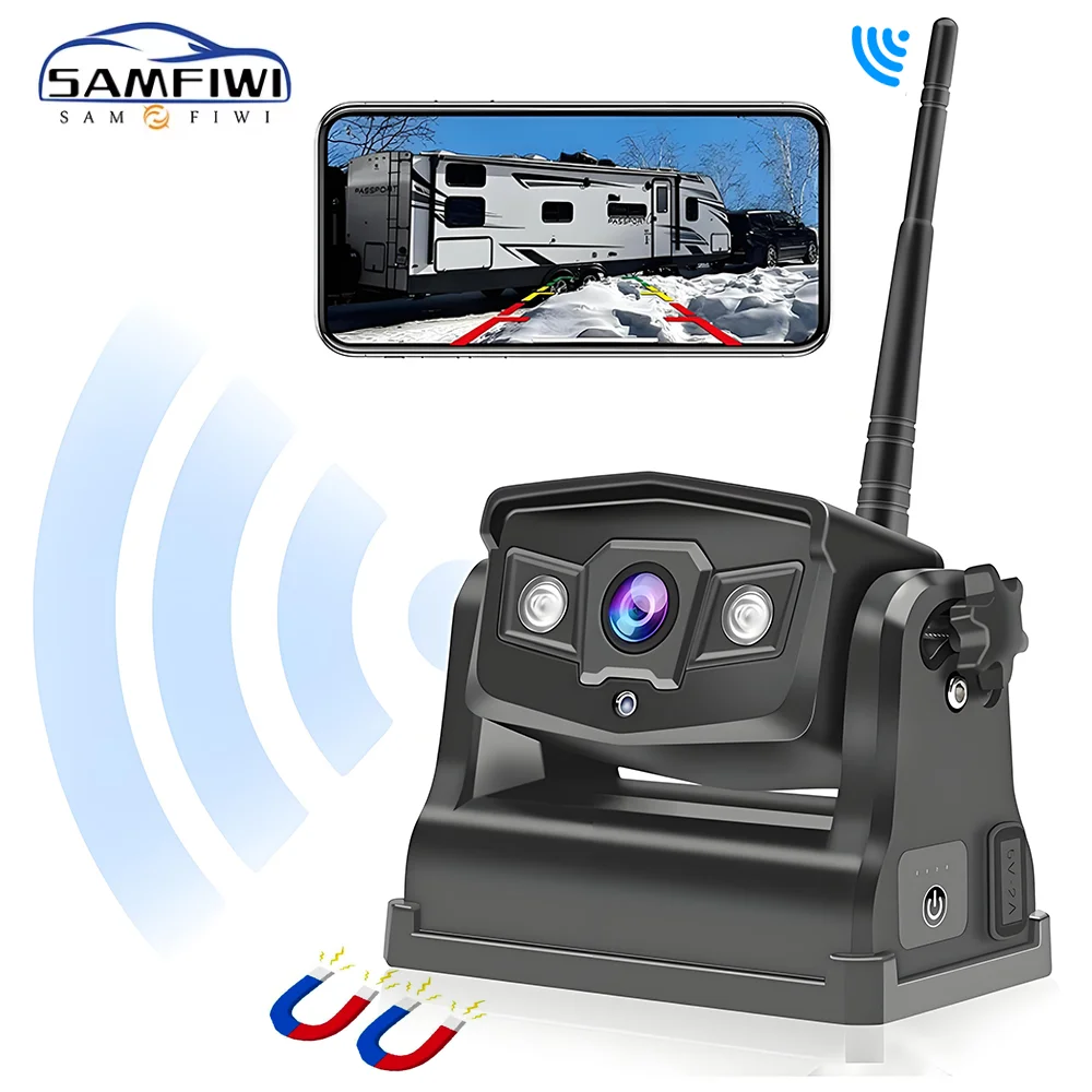 Magnetic Wireless WiFi Car Rear View Camera 9600mAh Rechargeable Battery Wide Angle Backup Camera for Car Truck iPhone Android
Magnetic Wireless WiFi Car Rear View Camera 9600mAh Rechargeable Battery Wide Angle Backup Camera for Car Truck iPhone Android