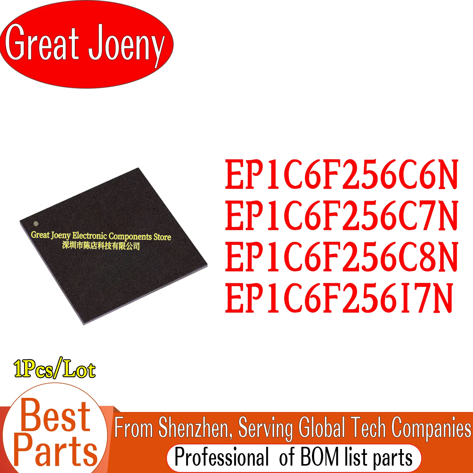 100% New Original EP1C6F256C6N EP1C6F256C7N EP1C6F256C8N EP1C6F256I7N IC Chipset BGA-256
100% New Original EP1C6F256C6N EP1C6F256C7N EP1C6F256C8N EP1C6F256I7N IC Chipset BGA-256