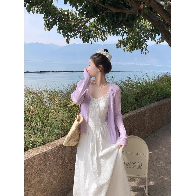 Elegant Yellow Ice Silk Summer Lightweight Open Cardigan with Strap 2026 New Sun Protection Small Outerwear Knitted Cover up
Elegant Yellow Ice Silk Summer Lightweight Open Cardigan with Strap 2026 New Sun Protection Small Outerwear Knitted Cover up