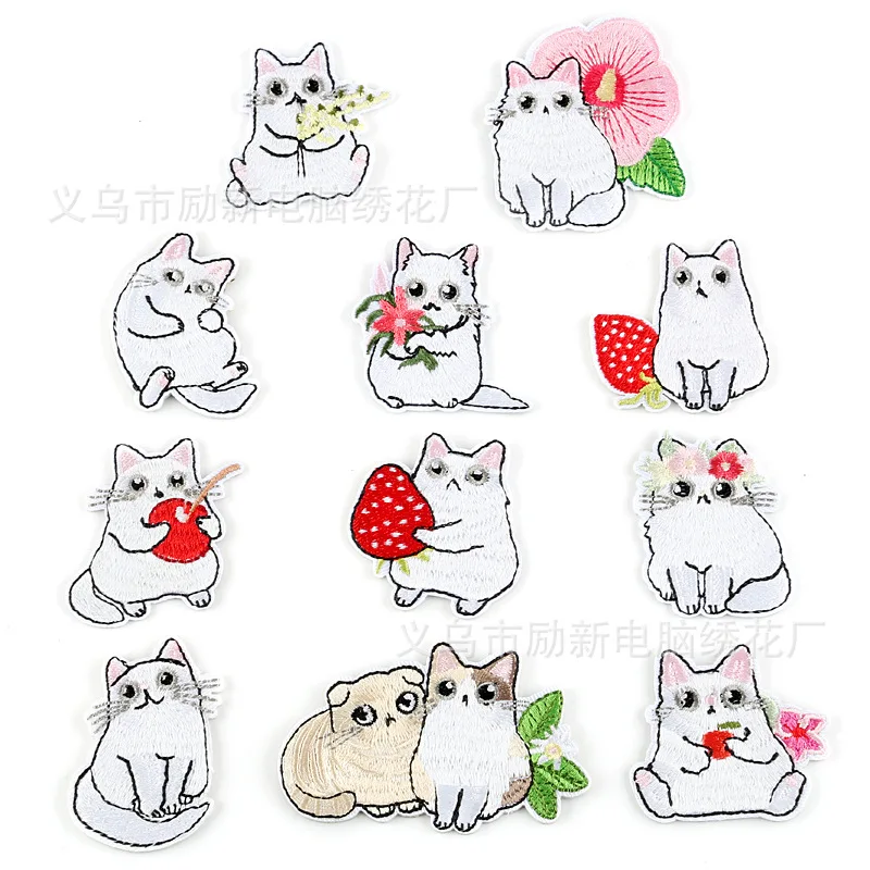 50pcs/Lot Luxury Embroidery Patch White Cat Strawberry Flower Backpack Shirt Clothing Decoration Accessory Craft Diy Applique
50pcs/Lot Luxury Embroidery Patch White Cat Strawberry Flower Backpack Shirt Clothing Decoration Accessory Craft Diy Applique