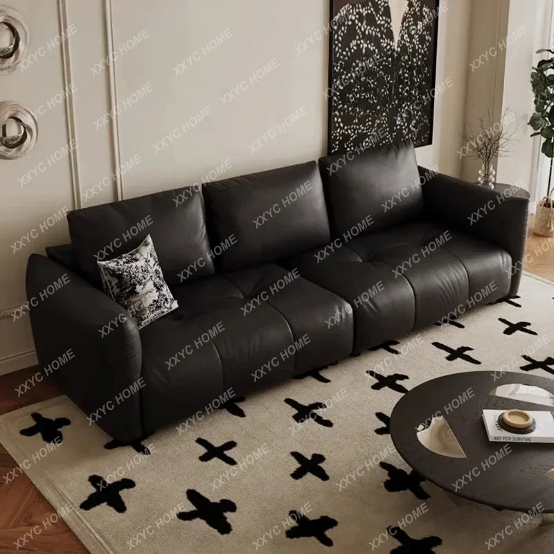 X36 Retro Square Sofa Leather First Layer Cowhide Simple Modern Living Room Black Sofa
X36 Retro Square Sofa Leather First Layer Cowhide Simple Modern Living Room Black Sofa