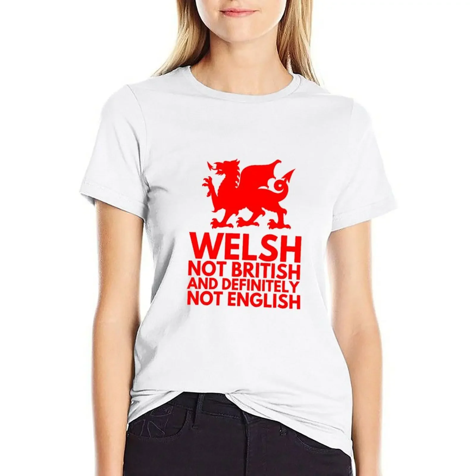 Welsh Not British T-Shirt Short sleeve tee plain workout shirts for Women loose fit
Welsh Not British T-Shirt Short sleeve tee plain workout shirts for Women loose fit