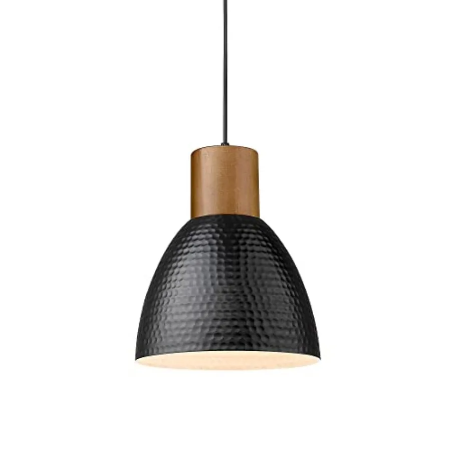 Industrial Hammered Pendant Light 7" Small Solid Wood Hanging Lamp with Hammered Metal Shade, Farmhouse Pendant Light Fixtures
Industrial Hammered Pendant Light 7" Small Solid Wood Hanging Lamp with Hammered Metal Shade, Farmhouse Pendant Light Fixtures