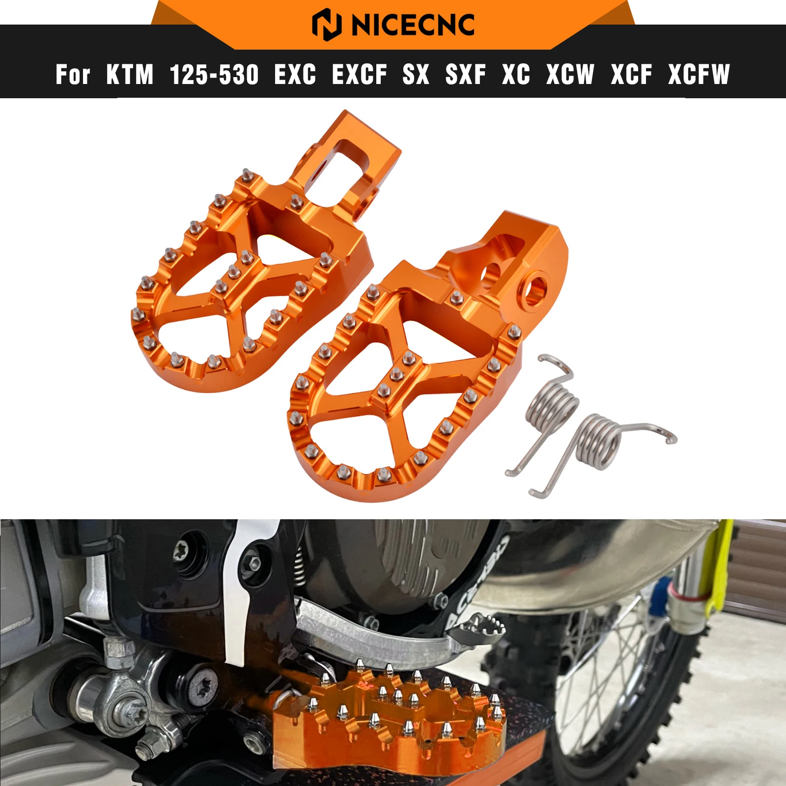 57mm Foot Pegs FootRest Footpegs Rests For KTM EXC 300 EXC-F 350 XCW 500 2017-2023 SX 125 250 SX-F 450 XC 400 500 XC-F 2017-2022
57mm Foot Pegs FootRest Footpegs Rests For KTM EXC 300 EXC-F 350 XCW 500 2017-2023 SX 125 250 SX-F 450 XC 400 500 XC-F 2017-2022