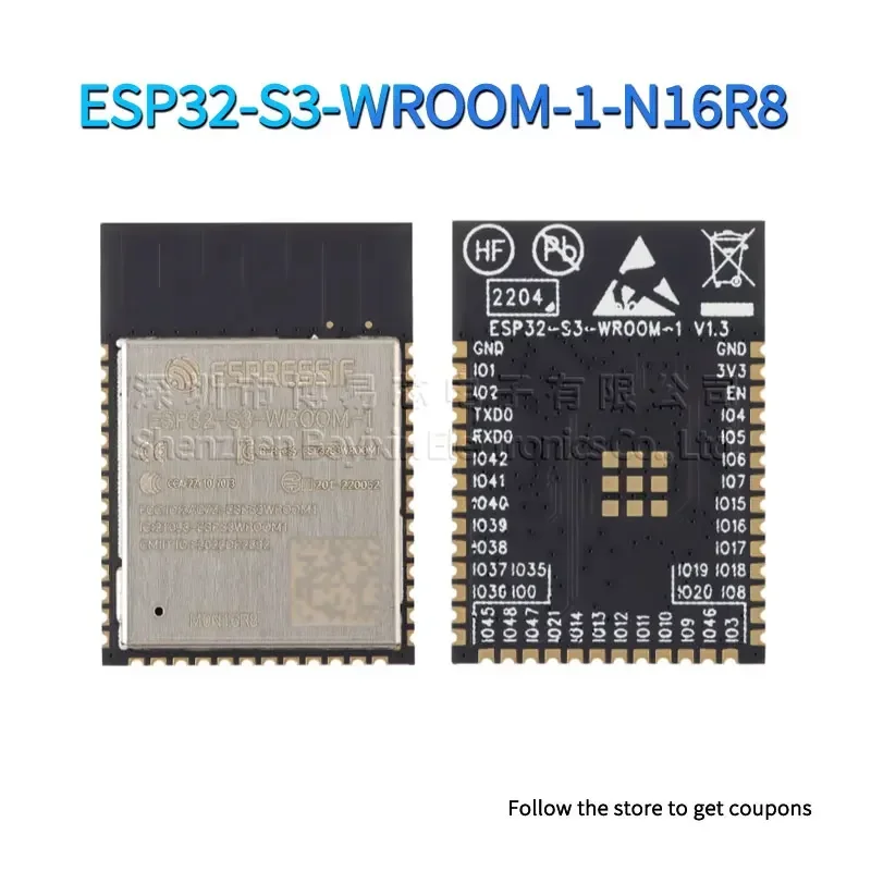 ESP32-S3-WROOM-1-N16R8 evaluation Board 
ESP32-S3-WROOM-1-N16R8 evaluation Board
