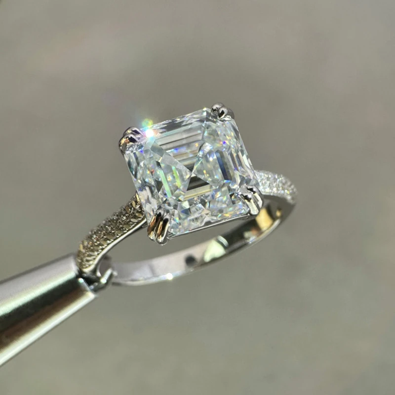Кольцо с бриллиантом Asscher Cut 5 карат D, цветное кольцо с муассанитом, настоящее серебро 925 пробы, вечерние обручальные кольца для женщин, обручальные украшения
Кольцо с бриллиантом Asscher Cut 5 карат D, цветное кольцо с муассанитом, настоящее серебро 925 пробы, вечерние обручальные кольца для женщин, обручальные украшения