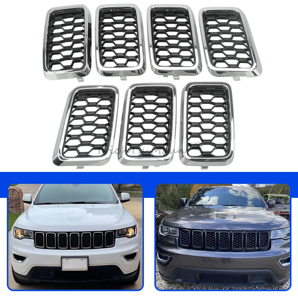 7pcs/set Front Grille Grill Inserted Ring Trim Compatible Fit for Jeep Grand Cherokee 2017-2021 Car Accessories
7pcs/set Front Grille Grill Inserted Ring Trim Compatible Fit for Jeep Grand Cherokee 2017-2021 Car Accessories