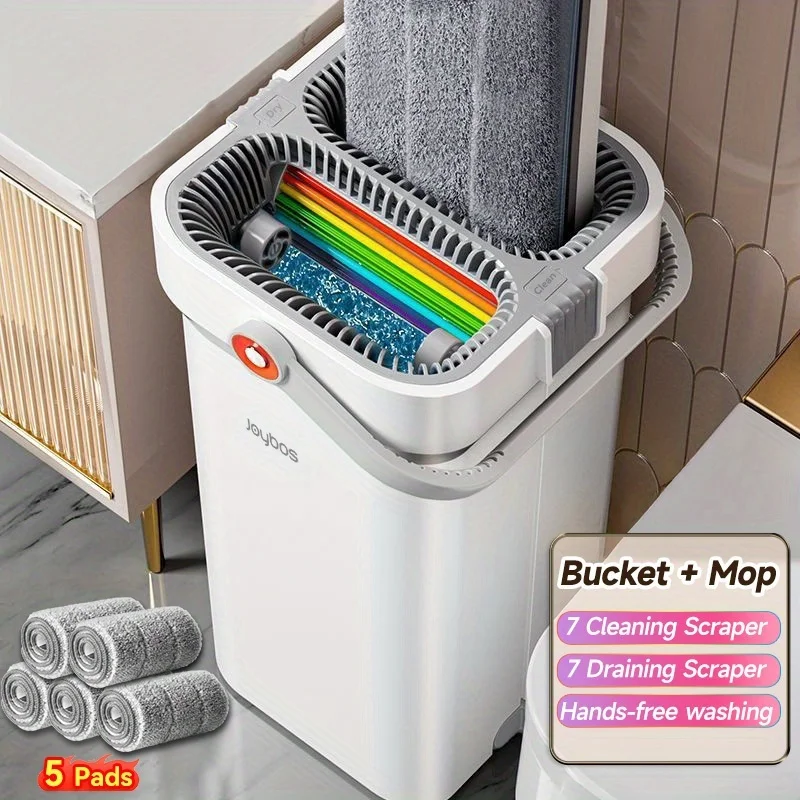 Upgraded Mop and Bucket Set with Wringer, Featuring a 7-layer Scraper, Flat Mop and Bucket System, a Wall Mop with a 55-inch Adj
Upgraded Mop and Bucket Set with Wringer, Featuring a 7-layer Scraper, Flat Mop and Bucket System, a Wall Mop with a 55-inch Adj