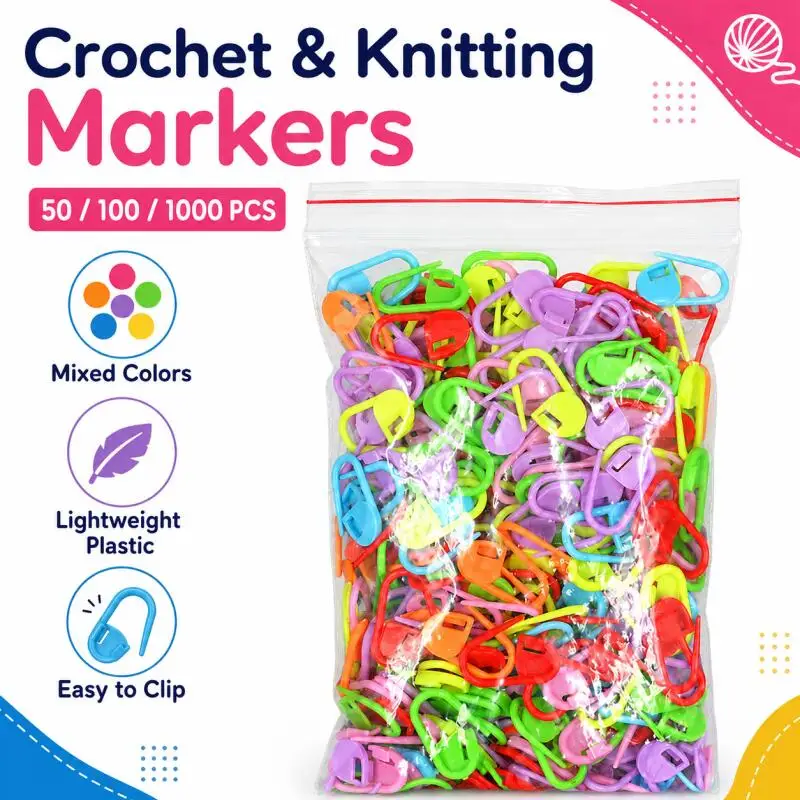 50-1000pcs Resin Stitch Markers Mix Color Locking Clips for Crochet Latch Knitting Hook Sewing Accessories
50-1000pcs Resin Stitch Markers Mix Color Locking Clips for Crochet Latch Knitting Hook Sewing Accessories