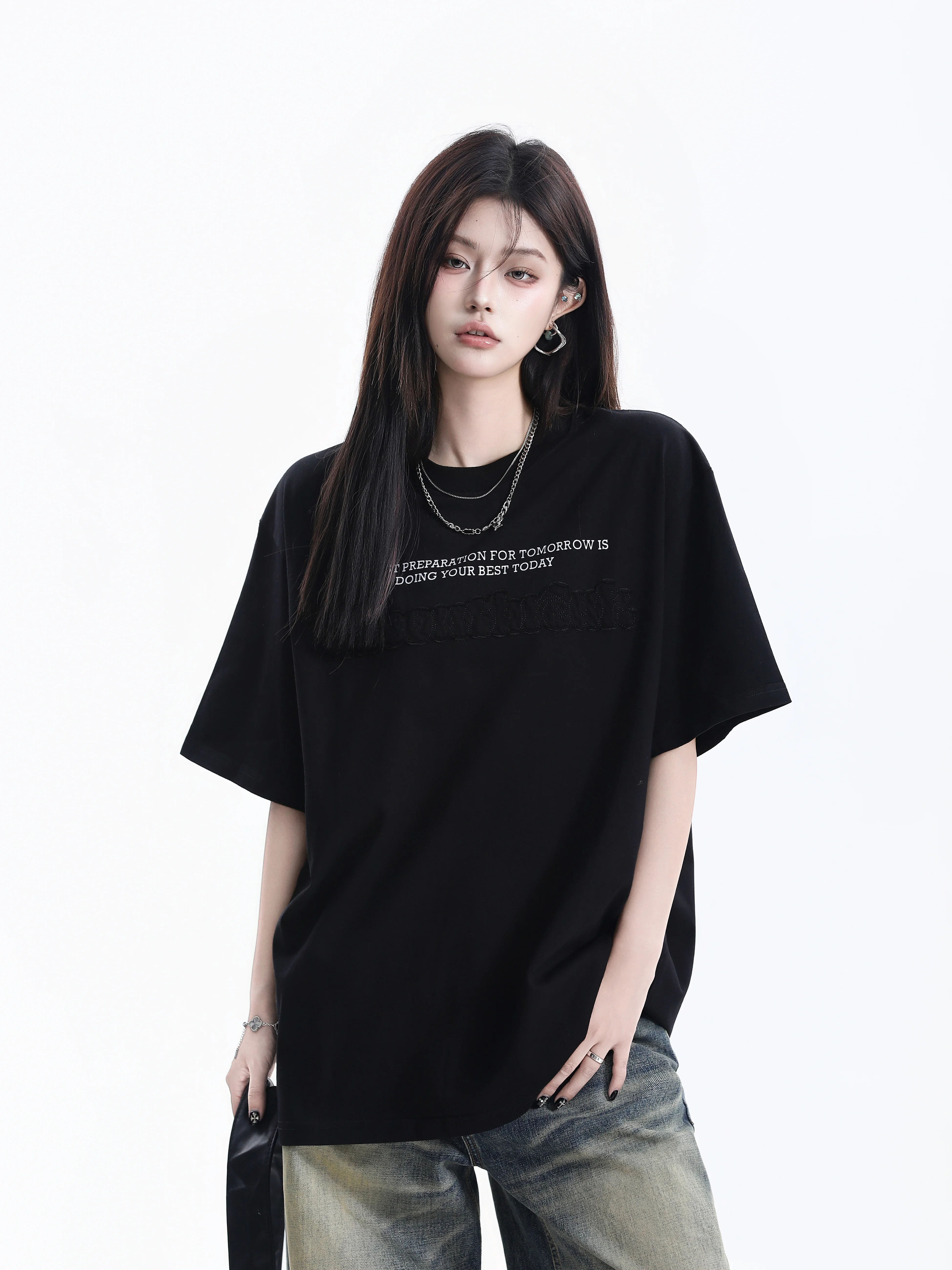 Slim Fit American Street Style Letter Print T-Shirt Women Casual Vintage Couple Short Sleeve round Neck Cotton Top
Slim Fit American Street Style Letter Print T-Shirt Women Casual Vintage Couple Short Sleeve round Neck Cotton Top