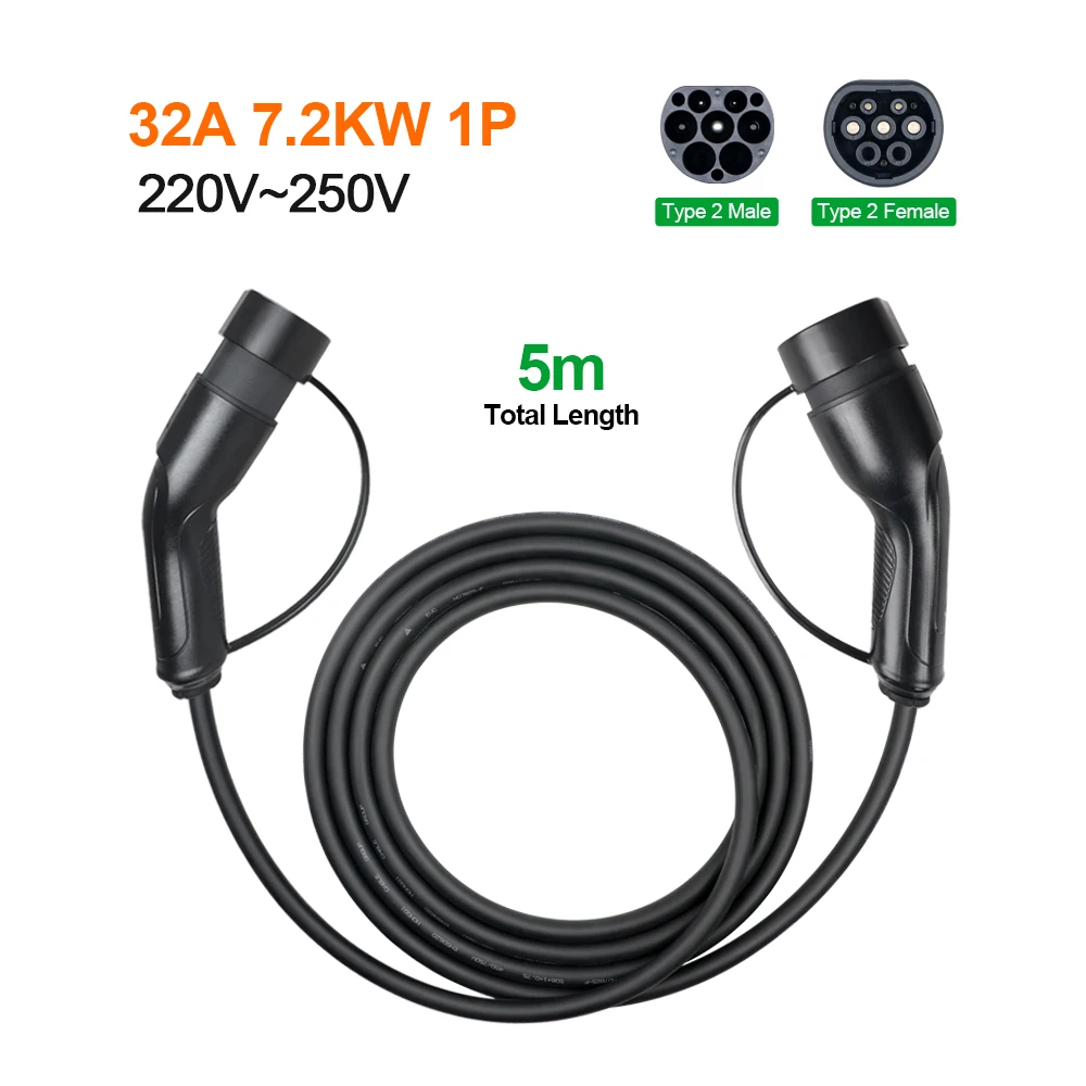 Isigma 16A 3.6kw 32A 7.2kw Type1 to Type 2 J1772 EV Charging Cable 220V Voltage Suitable for Type1 Cars Charging
Isigma 16A 3.6kw 32A 7.2kw Type1 to Type 2 J1772 EV Charging Cable 220V Voltage Suitable for Type1 Cars Charging