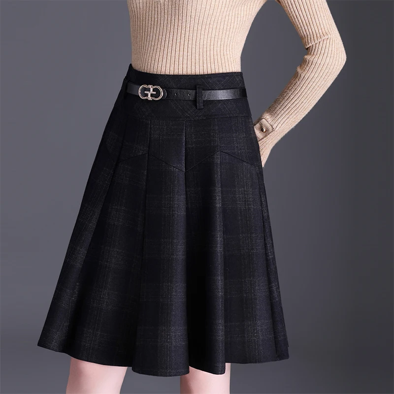 High Waist Plaid A-Line Skirt Women's Autumn Winter New Sle Slimming Hip Covering ort Skirts Five-Quarter Length
High Waist Plaid A-Line Skirt Women's Autumn Winter New Sle Slimming Hip Covering ort Skirts Five-Quarter Length