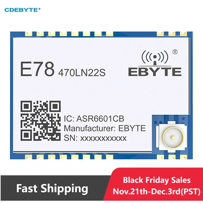 ASR6601 LoRa LoRaWAN зел SoC модуль 433 МГц CDEBYTE 21 дБм с низким энергопотреблением, дальность 5,6 км E78-470LN22S(6601) LoRa модуль
ASR6601 LoRa LoRaWAN зел SoC модуль 433 МГц CDEBYTE 21 дБм с низким энергопотреблением, дальность 5,6 км E78-470LN22S(6601) LoRa модуль