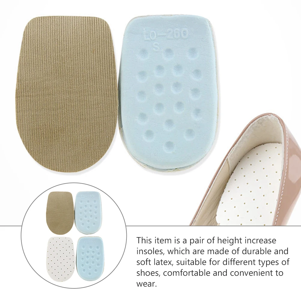 2 Pairs Height Increase Insoles Soft Latex Non Slip Sweat Absorption Ventilation Shoe Pads Fit Most Shoes Sneakers Boots Foot
2 Pairs Height Increase Insoles Soft Latex Non Slip Sweat Absorption Ventilation Shoe Pads Fit Most Shoes Sneakers Boots Foot